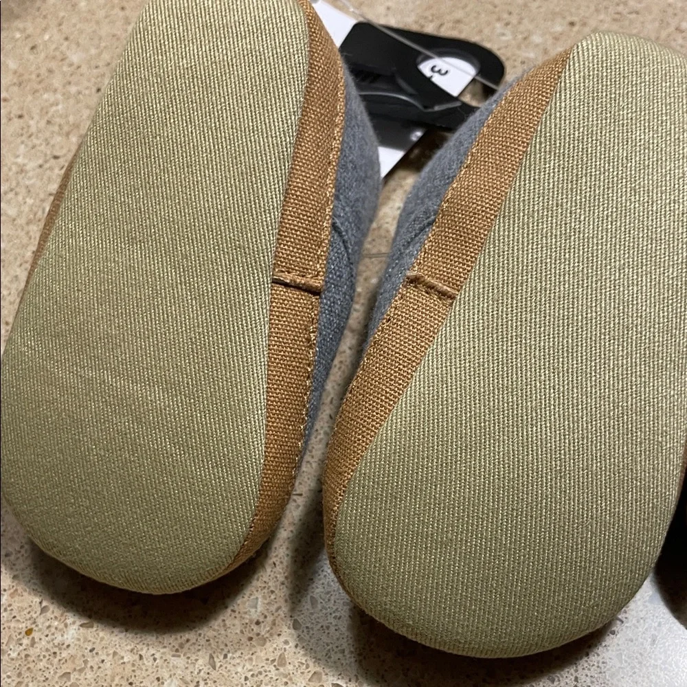Carter's Child of Mine Gray and Tan Baby Shoes